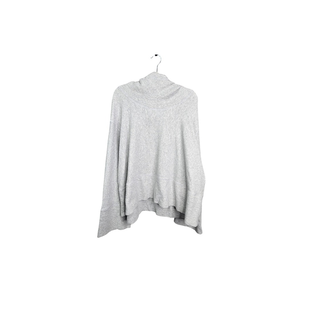Lululemon Textured Cowl Neck Pullover Womens L/XL Gray Long Sleeve Sweater